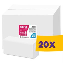  Kéztörlő V hajtogatás 2réteg 150lap 21*24.5cm cell Vella 807/SOVIO PP20869 3000 lap/doboz