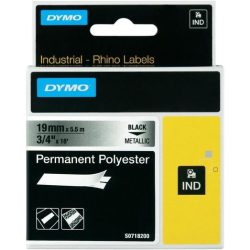 Dymo S0718200 ID1 poliészter kazetta 19x5,5 metál