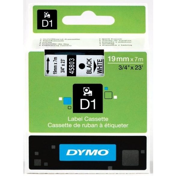 Dymo S0720830 (45803) D1 19mm*7m fek/feh kazetta