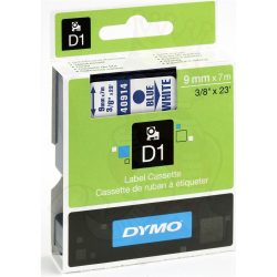 Dymo S0720690 (40914) D1 9mm*7m kék/feh kazetta