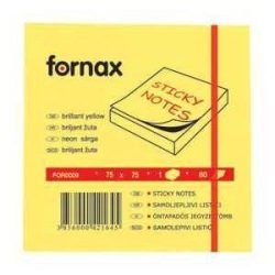Post it Fornax 75*75mm 80lap neon sárga