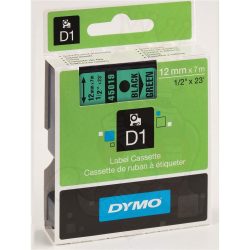 Dymo S0720590 (45019) D1 12mm*7m fek/zöld kazetta