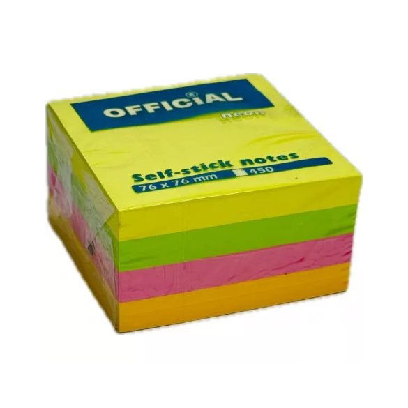 Post It Office 75*75 mm 450l neon