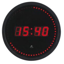   Falióra, LED kijelzős, 30 cm, ALBA "Horled", fekete