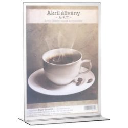Étlaptartó/laptartó asztali akril A4 "T"