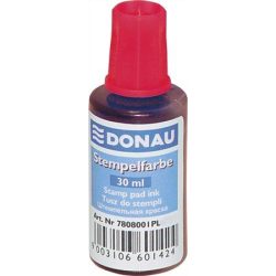 Bélyegzőfesték, 30 ml, DONAU, piros