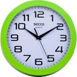   Falióra, 25 cm, zöld keretes, SECCO "Sweep second"