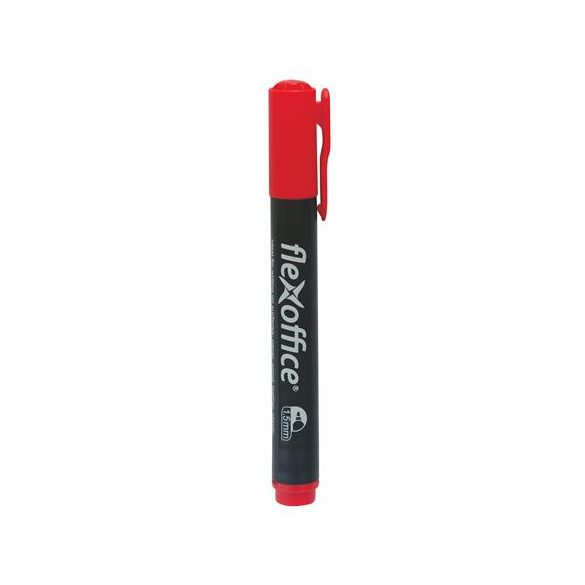 Alkoholos marker, 1,5 mm, kúpos, FLEXOFFICE "PM03", piros