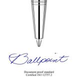 Golyóstoll, 0,7 mm, ezüst színű klip, Chelsea narancssárga tolltest, PARKER "Royal Jotter", kék