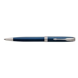   Golyóstoll, 1 mm, rotációs, kék tolltest, ezüst klip, PARKER "Royal Sonnet", kék