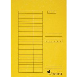 Pólyás dosszié, karton, A4, VICTORIA, sárga 5 db/csom