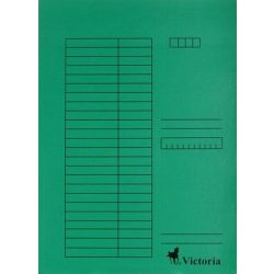 Pólyás dosszié, karton, A4, VICTORIA, zöld 5 db/csom