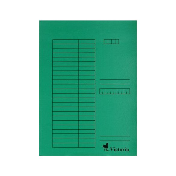 Pólyás dosszié, karton, A4, VICTORIA, zöld 5 db/csom
