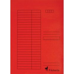 Pólyás dosszié, karton, A4, VICTORIA, piros 5 db/csom