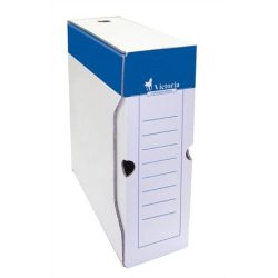 Archiváló doboz, A4, 100 mm, karton, VICTORIA, fehér