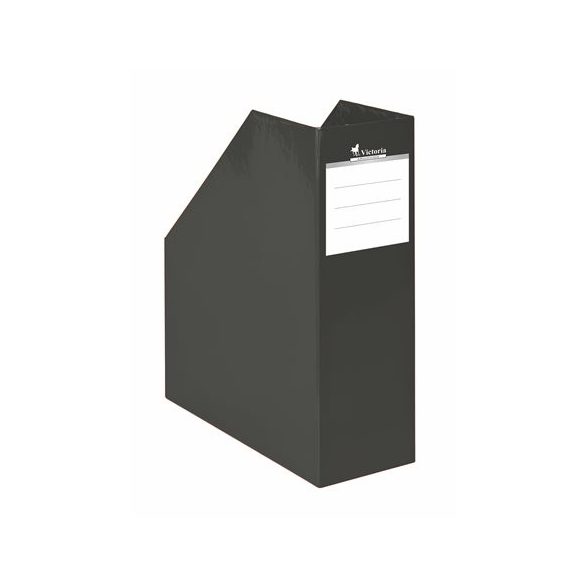 Iratpapucs, karton, 90 mm, VICTORIA, "Premium", fekete