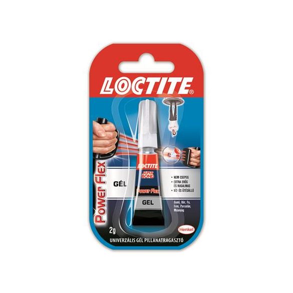 Pillanatragasztó gél, 2 g, HENKEL "Loctite Super Bond Flex"