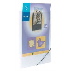   Gumis mappa, panorámás, 15 mm, PP, A4, VIQUEL "Standard", fehér