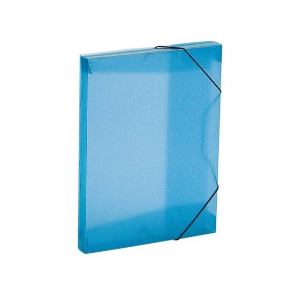 Gumis mappa, 30 mm, PP, A4, VIQUEL "Propyglass", kék