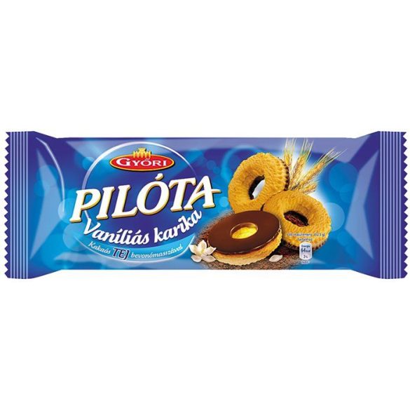 Vaníliás karika, 150 g, GYŐRI "Pilóta", tejcsokoládés