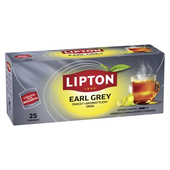 Fekete tea, 25x1,5 g, LIPTON "Earl grey" bergamot ízesített