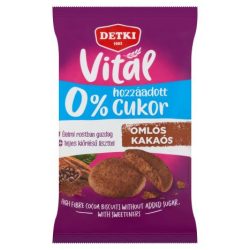   DETKI VITAL OMLÓS KAKAÓS KEKSZ HOZZÁADOTT CUKOR NÉLKÜL, ÉDESÍTŐSZEREKKEL 180 G