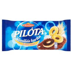   Vaníliás karika, 300 g, GYŐRI "Pilóta", étcsokoládés