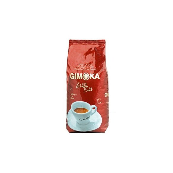 Kávé, pörkölt, szemes, vákuumos csomagolásban, 1000 g,  Gimoka Gran Bar piros