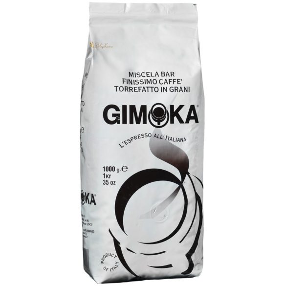 Kávé, pörkölt, szemes, vákuumos csomagolásban, 1000 g,  Gimoka Gusto Ricco fehér