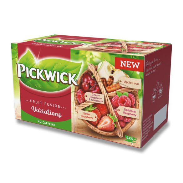Pickwick FruitFusion gyümölcstea variációk PIROS 38,75g