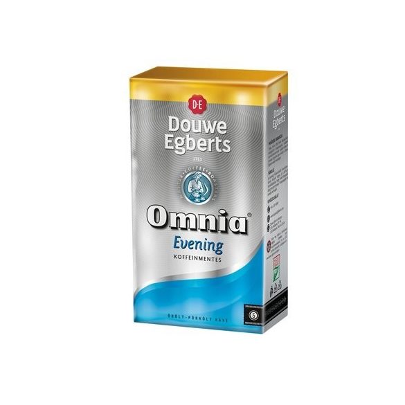 Kávé, pörkölt, őrölt, vákuumos csomagolásban, 250 g,  DOUWE EGBERTS "Omnia Evening", Koffeinmentes