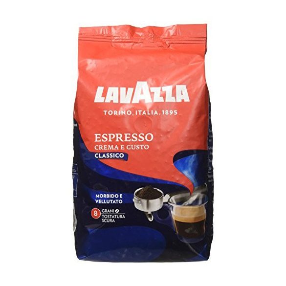 Kávé, pörkölt, szemes, vákuumos csomagolásban, 1000 g,  Lavazza Crema e Gusto 