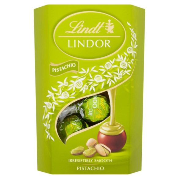 Lindt Lindor tejcsokoládé praliné lágy pisztáciás töltelékkel 200 g