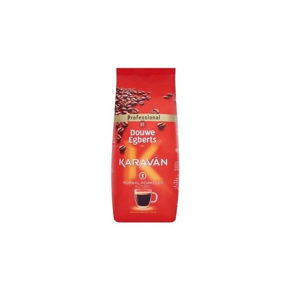 Kávé, pörkölt, szemes, vákuumos csomagolásban, 1000 g,  DOUWE EGBERTS "Karaván"