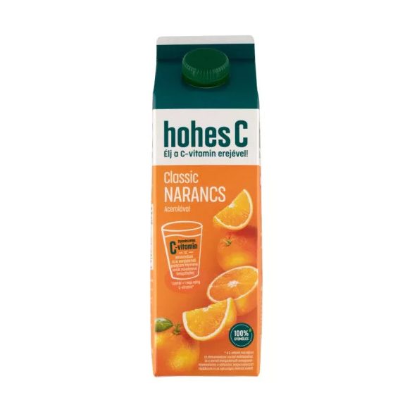 Gyümölcslé, 100%, 1 l, HOHES C, narancs