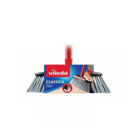 Partvis, nyéllel, bútorvédő peremmel, VILEDA "Classica 2in1", piros