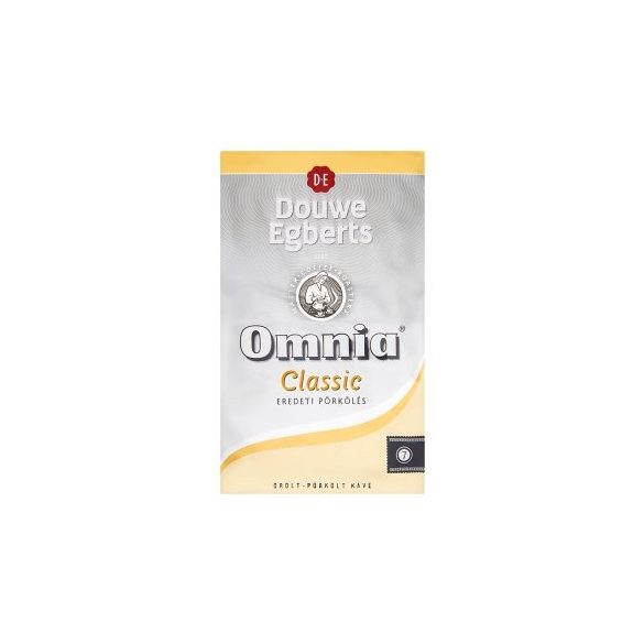 Kávé, pörkölt, őrölt, vákuumos csomagolásban, 1000 g,  DOUWE EGBERTS "Omnia" Classic