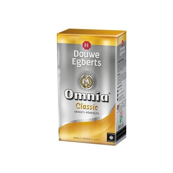 Kávé, pörkölt, őrölt, vákuumos csomagolásban, 250 g,  DOUWE EGBERTS "Omnia" Classic