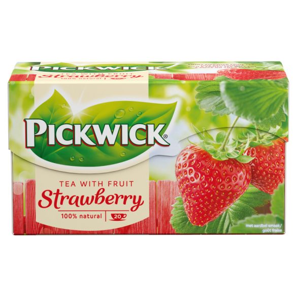 Fekete tea, 20x1,5 g, PICKWICK, eper