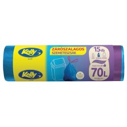 Kelly Húzózáras szemetes 70l/15db/55*80