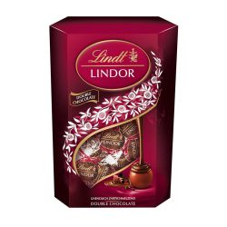   Lindt Lindor DOUBLE Chocolate  praliné lágyan olvadó töltelékkel 200 g
