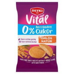   DETKI VITAL ÉDES OMLÓS NATÚR KEKSZ HOZZÁADOTT CUKOR NÉLKÜL, ÉDESÍTŐSZEREKKEL 180 G