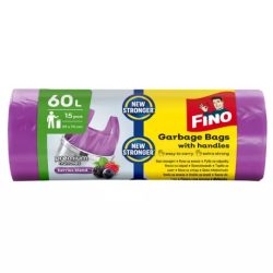   FINO szemeteszsák 60 L 15 µ, köthető füllel 15db/tekercs illatosított erdei gyümölcs
