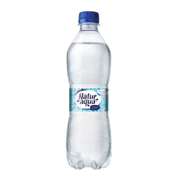 Ásványvíz, szénsavas, 0,5 l, NATUR AQUA (12 db/gyűjtő) +DRS
