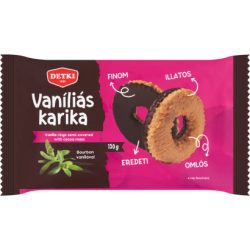 Detki vaníliás karika étbevonóval félig mártott 150g