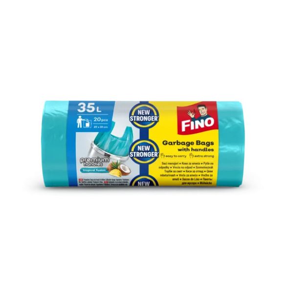 FINO szemeteszsák 35 L 8 µ, köthető füllel 20db/tekercs illatosított tropical fruit