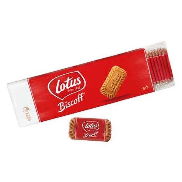 Lotus Biscoff eredeti karamellás keksz 6.25g 50 db/csomag egyesével csomagolt!