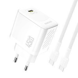 Dudao A28C 45W GaN fali töltő + USB-C kábel - fehér