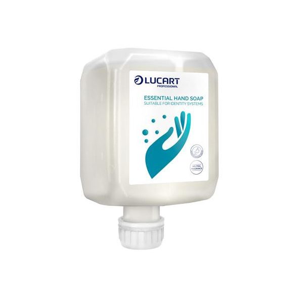 Habszappan, utántöltő, 6x0,8 l, LUCART "Essential", fehér