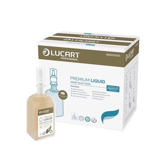 Folyékony szappan, utántöltő, 1 liter, LUCART "IDENTITY Premium", meleg narancs